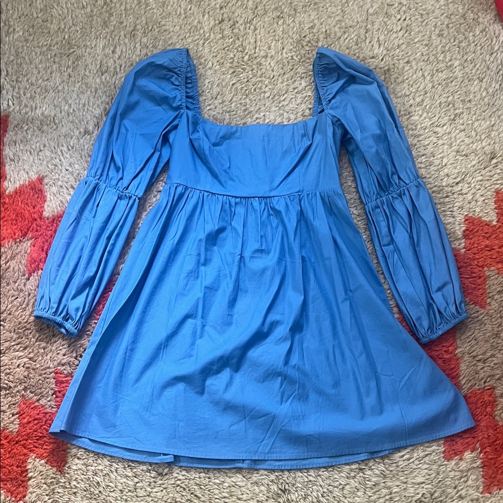 Reformation Vibrant Blue Smocked Dress